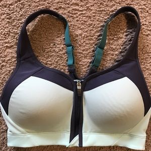 Champion zip front sports bra